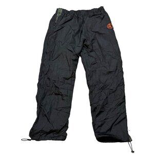 Against Lab Men's Windbreaker Pants M Black Elastic Waist Drawstring Hem Pockets